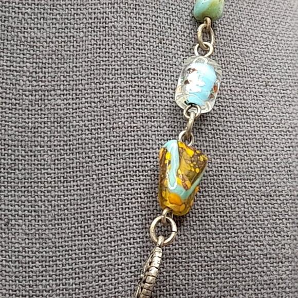 Chico's Lamp-work Glass Pendant Necklace, 20" - Picture 6 of 14